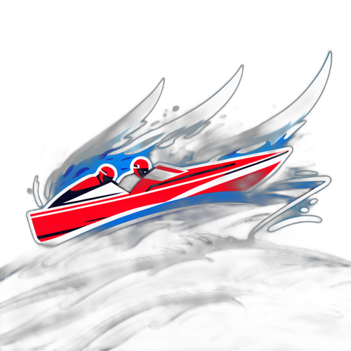 徳山ボートレースのスピード感を強調したデザイン