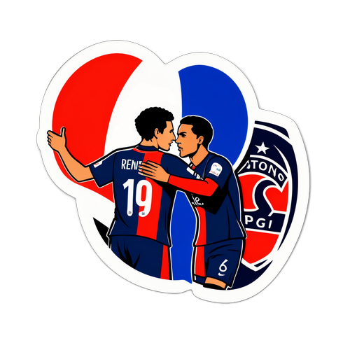 PSG와 렌의 역사적 순간 일러스트