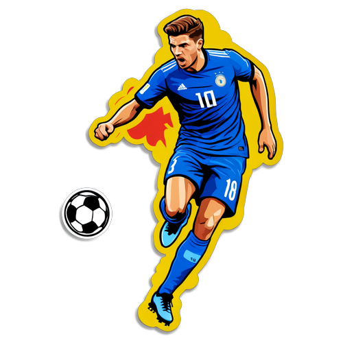 Sticker Klicha w akcji na boisku