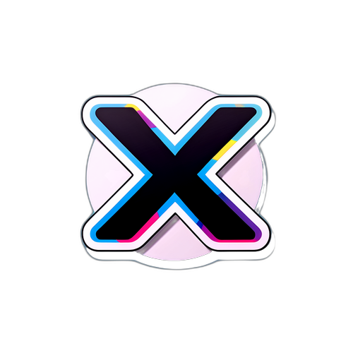 Un autocollant minimaliste du logo X