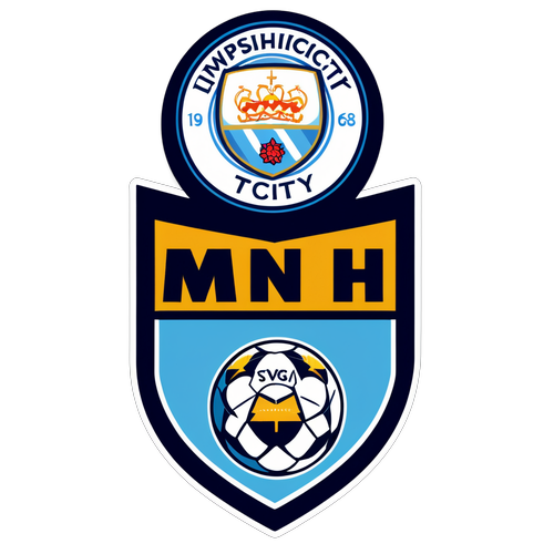 Autocollant mettant en valeur le match Ipswich Town vs Man City