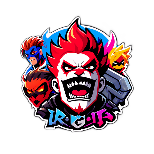 Riot Oyunları Logosu ve Karakterler Sticker