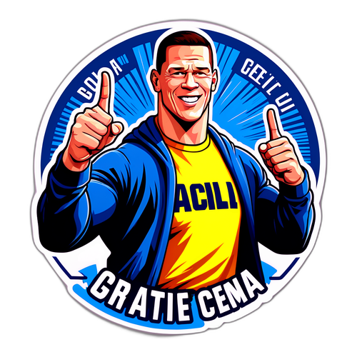 Motywacyjny Sticker z Johnem Ceną