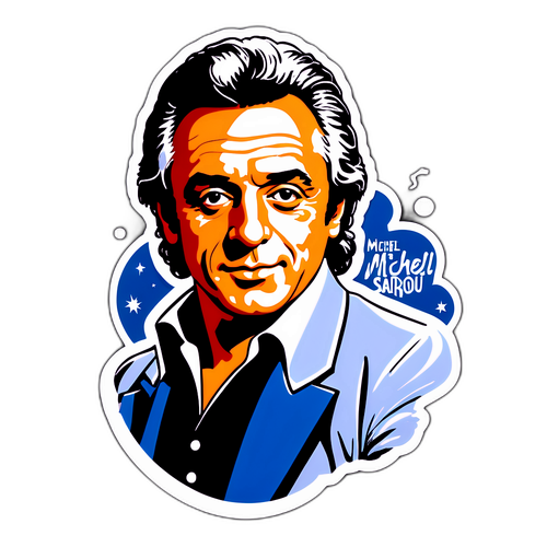 Autocollant Vintage de Michel Sardou