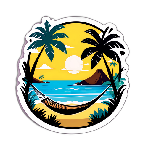 Avkopplande Bali-semester klistermärke