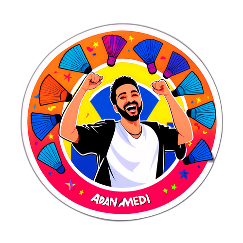 עידן עמדי מוקף במעריצים