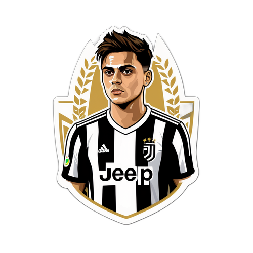 Adhesivo de Paulo Dybala con camiseta de Juventus