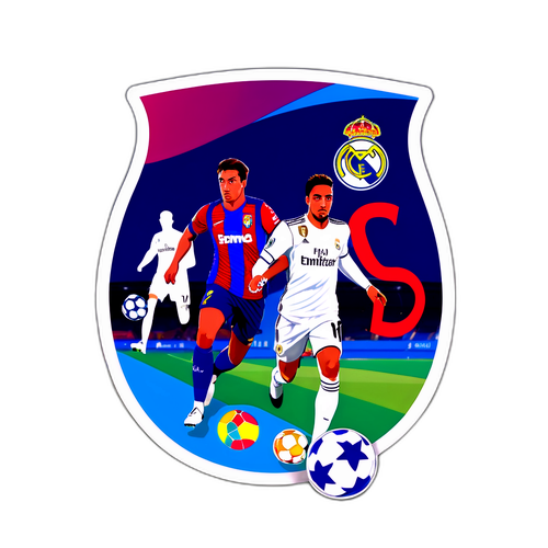 Sticker cu meciul dintre Levante și Real Madrid