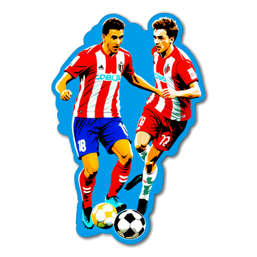 Aufkleber mit Fußballmotiv: Getafe vs. Athletic Bilbao