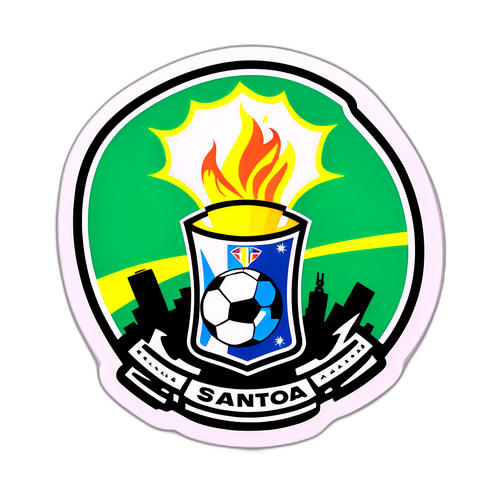 Autocollant pour le match entre Fortaleza et Santos