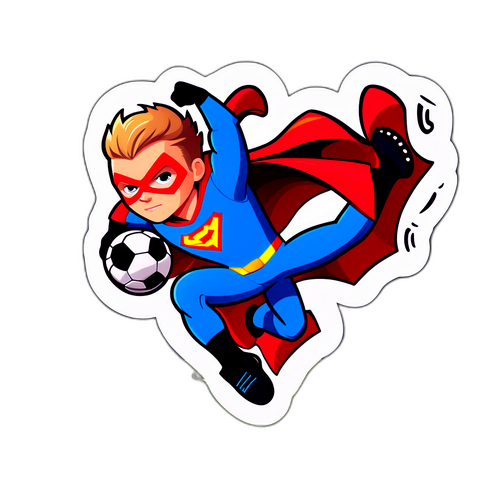 Stiker Kartun Isak Superhero