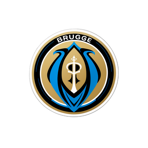 Desain Stiker Logo Stylish untuk Club Brugge KV