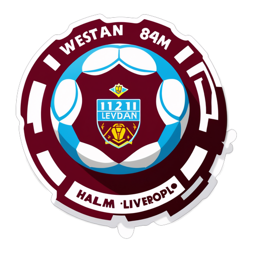 Sticker de fútbol de West Ham y Liverpool