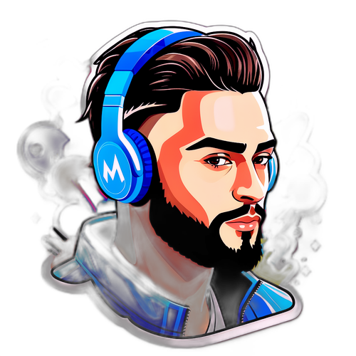 Stylish Music-Inspired Sticker