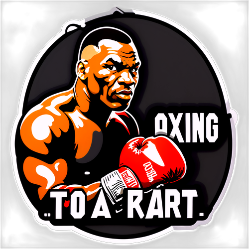 Boksen is Kunst: Retro Mike Tyson Sticker