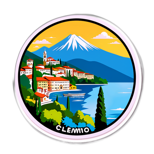 สติกเกอร์ Como สถานที่สำคัญในอิตาลี