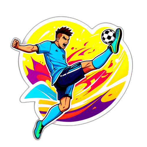 Actiescène van een duiktrap in voetbal