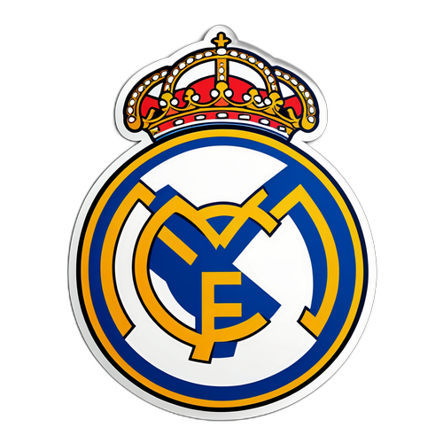 Decal elegant cu logo-ul iconic al Real Madrid