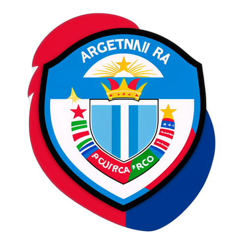Nhãn dán cho người hâm mộ bóng đá: Logos Argentina và Puerto Rico