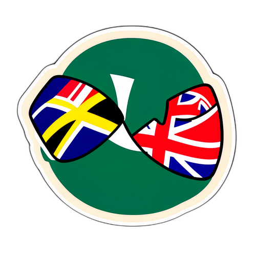 Sticker Bendera Afrika Selatan dan England