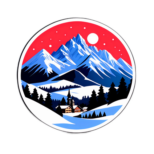 Berge und schneebedeckte Landschaften in Österreich im Winter