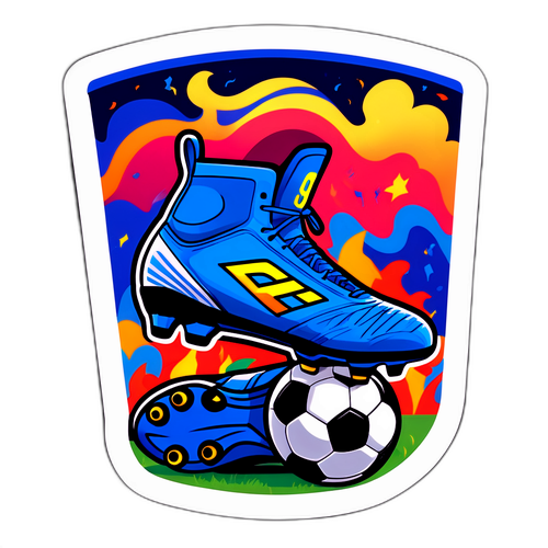 Pemacu Bola Sepak dengan Latar Belakang Peminat yang Bergemuruh