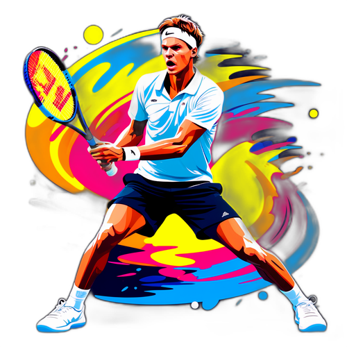 Artistikong Portrait ni Jannik Sinner sa Tennis