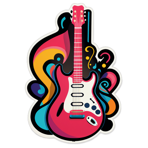 Sticker dedicato a James Senese con chitarra