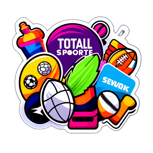 Energetisk sticker der promoverer Totalsportek