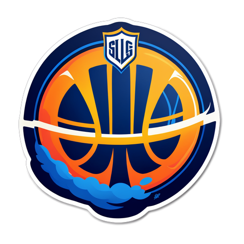 LA Galaxy Basketball Fusion Sticker