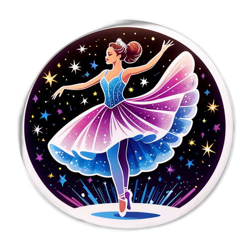 Elegancka tancerka w świetle gwiazd