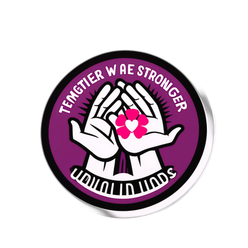 Design de um adesivo sobre a luta contra o feminicídio