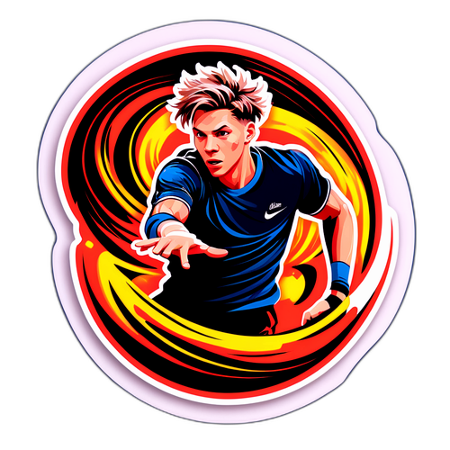 Sticker ya Jannik Sinner Ikihudumia