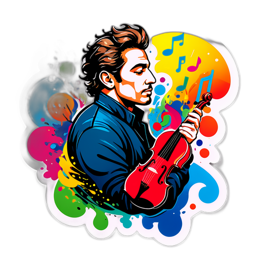 Sticker di Edoardo Sylos Labini con simboli artistici