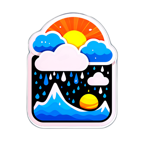 Интерактивная наклейка с прогнозом погоды в Ванкувере