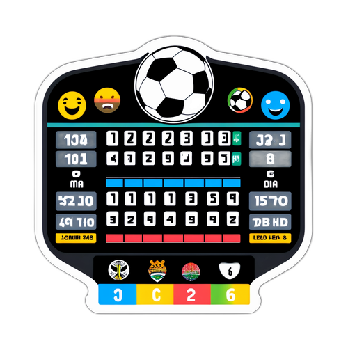 Placar Digital do Jogo do Botafogo com Emojis de Torcida