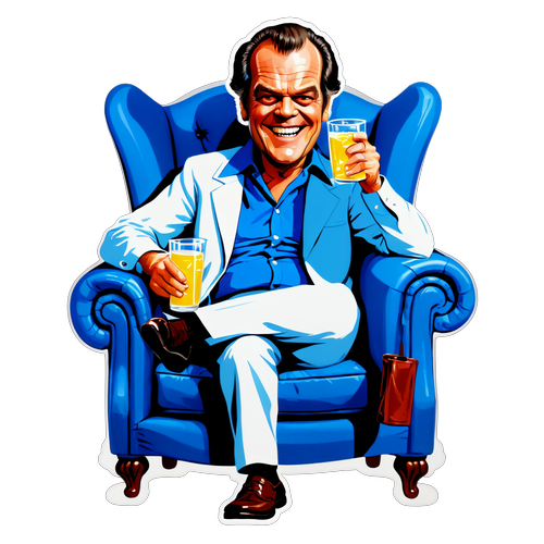 Caricatura de Jack Nicholson en un sillón