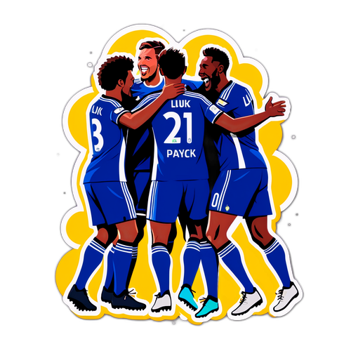 RFC Luik Spelers Vierden een Doelpunt