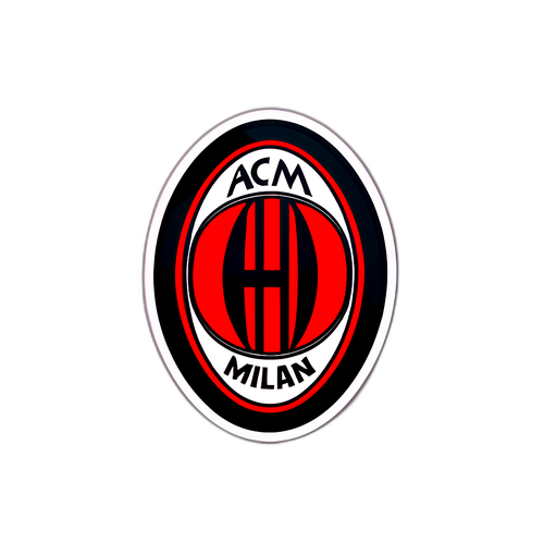 สติกเกอร์โลโก้เอซี มิลานพร้อมคำว่า 'ทีมโปรด'