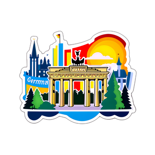 जर्मनी के प्रतीकात्मक स्थलों का स्टिकर