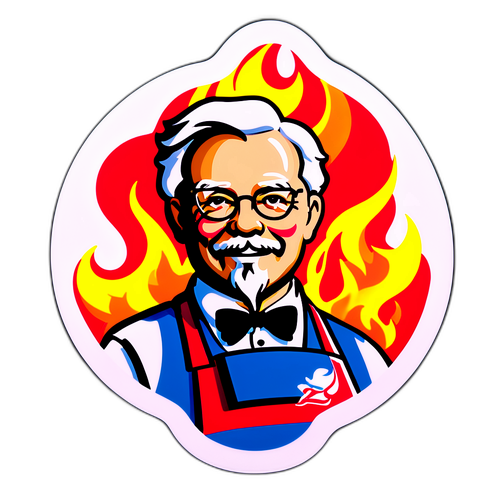 Un autocollant de KFC en feu à Henin Beaumont