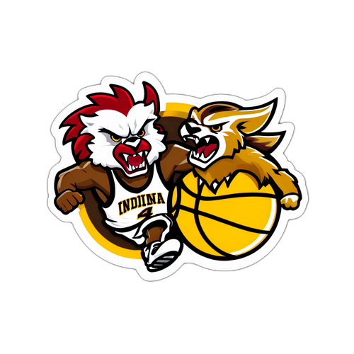 Western Michigan vs. Indiana Basketball Rivalry Sticker