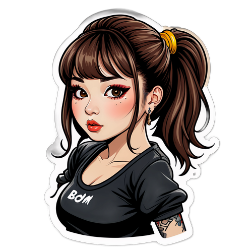 박봄 감정 포즈 캐리커처 디자인