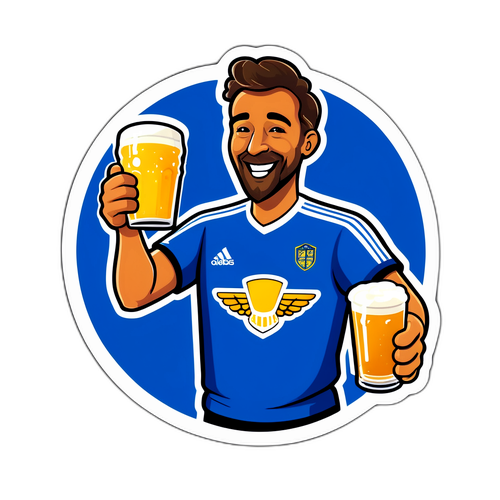 Φιλάθλος της Λιντς Γιουνάιτεντ με Πίτσα