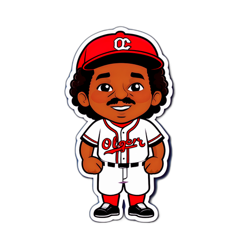 Olger Escobar Baseball Humorous Sticker