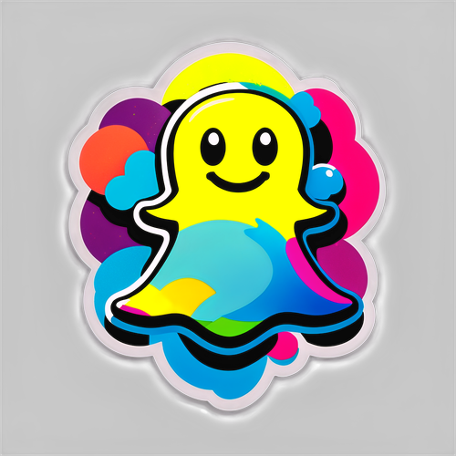 Snapchat-logo saa värikkään kasvun: Huippusuosittu tarra, joka tuo somekulttuurin eloon!