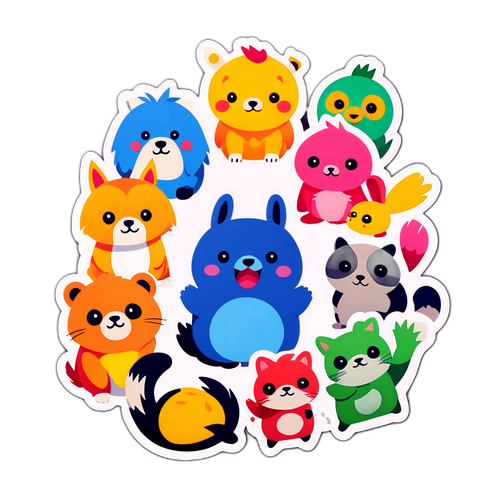 かわいい動物たちのデザイン