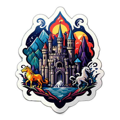 Mythical Realm Castle Sticker