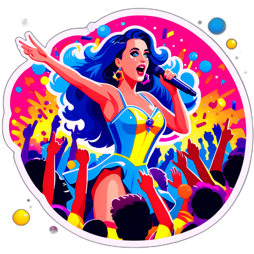 Farverig Katy Perry koncertscene