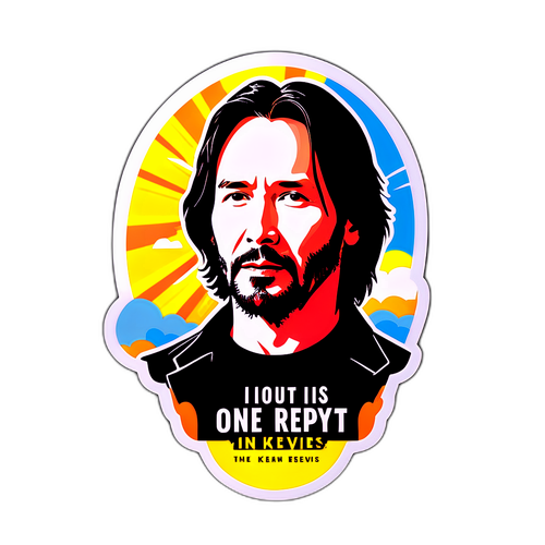Inspirerende Keanu Reeves Klistermærke